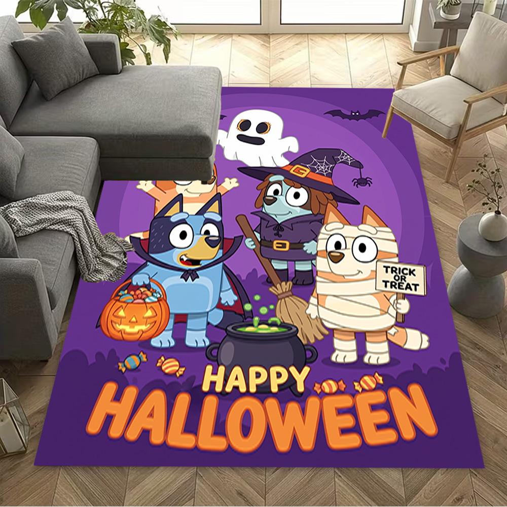 Halloween Costume Parade Area Rug Suitable for Playrooms Game Room Dining Room Hallway Anti-slip Rug Office Home Decor Wedding Party Gift