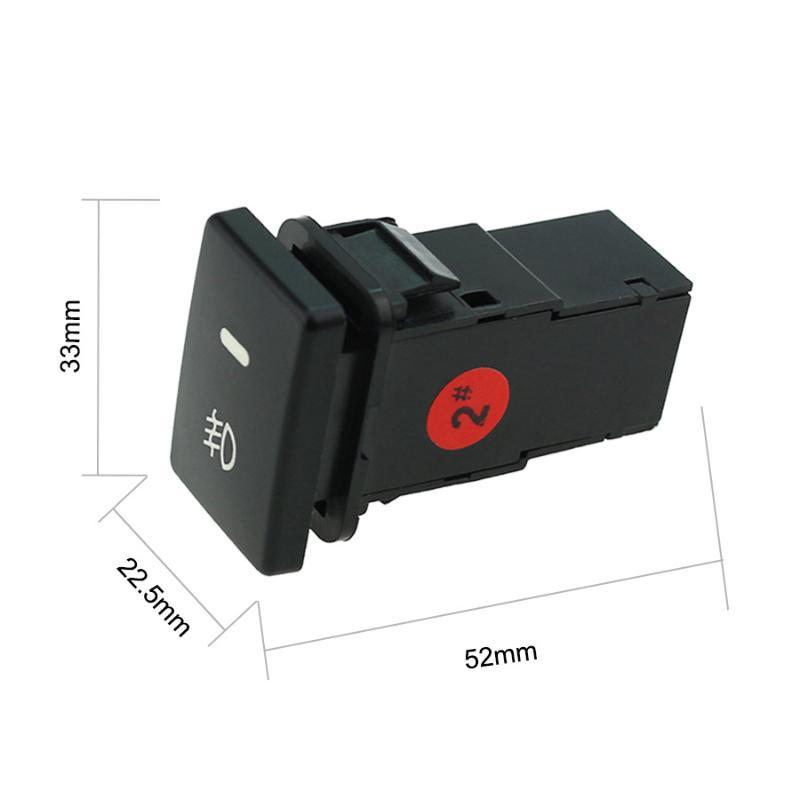 Waterproof Car Fog Light Push Button Switch With Wiring Harness Socket Auto Modification Replacement Control Switch Accessory