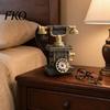 Victorian Style Phone Telephone Resin Figurine, Retro Model Statue with Matte Finish, Oxidation-resistant Old-Fashioned Desk Decor for Home