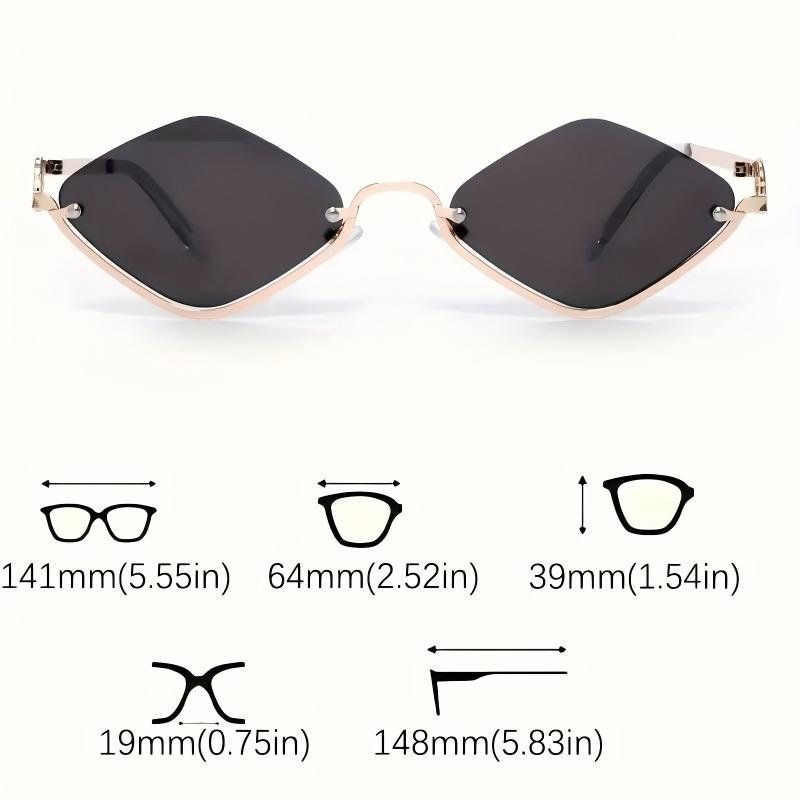 Non-polarized Fashion Vintage Small Alien Mirror Sunglasses Women Metal Rimless Sun Glasses Ladies Hipster Sexy Eyewerar