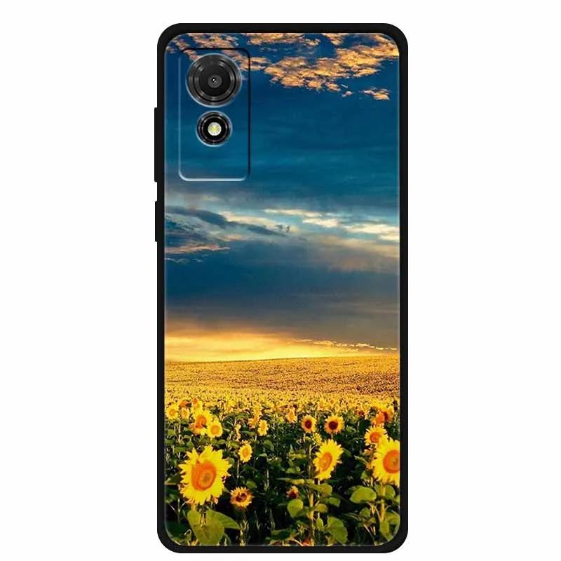 Etui na TCL 501 2024 Miękkie Etui Silikonowy Tylny Pokrowiec na TCL T433D Ochronna Obudowa Etui na TCL 501 Etui Kreskówkowe Zwierzątko TCL501