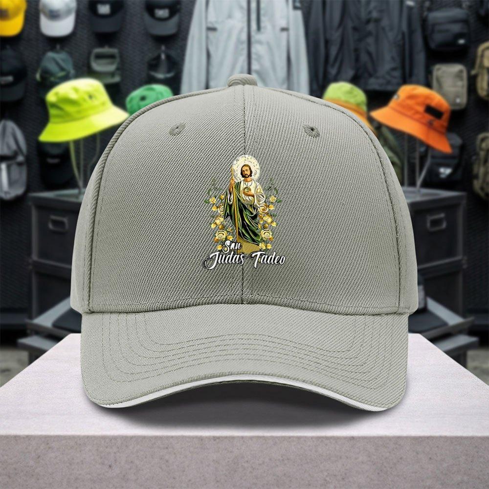 pc St Jude Pattern Sandwich Cap Unisex Easy Lightweight Adjustable Outdoor Baseball Cap Suitable for Sports Casual And