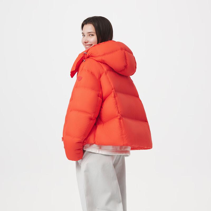 Tanboer Women's TB5530382Z Detachable Hood Oversized Short Puffer Down Jacket