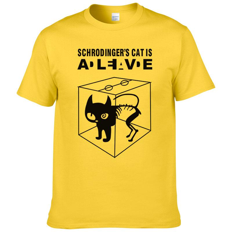 2024 Summer Cotton Schrodinger's Cat Printed Short Sleeves Men T Shirt Casual Tees The Big Bang Theory Mens T-shirt #247