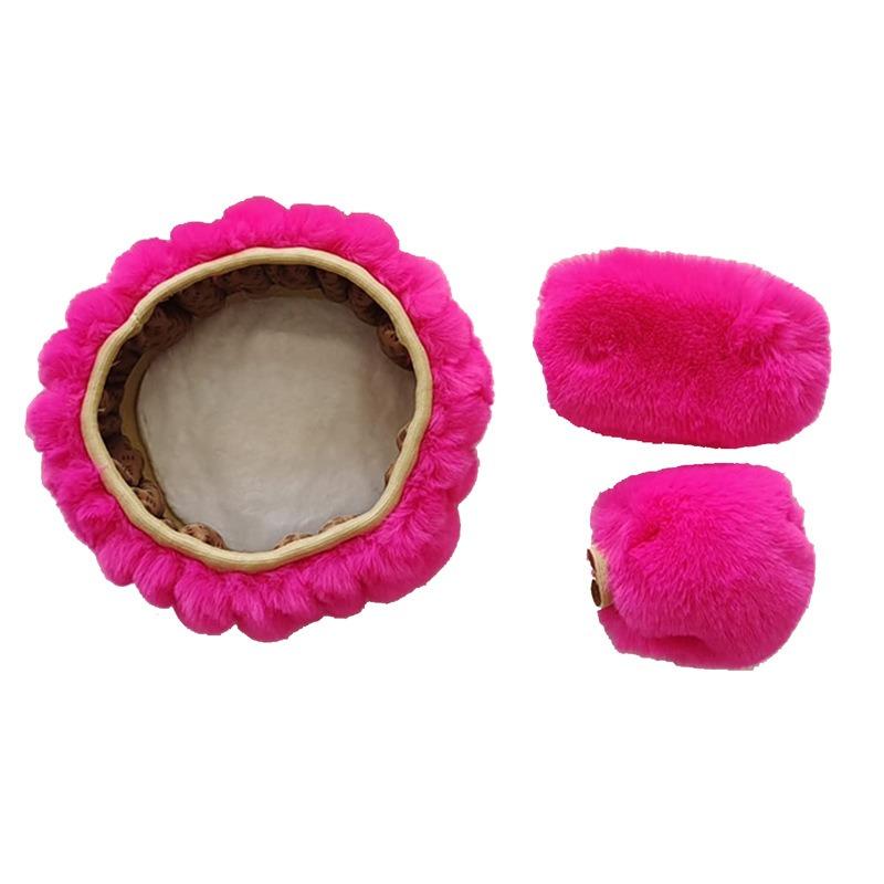 Husă Volan Pluș Blană Iepure Imitație Elastică Iarnă Caldă Anti-alunecare Husă Mâner Unisex