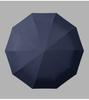 115Cm Three-Fold Automatic Double Umbrella Solid Wood Handle Aluminum Alloy Skeleton Vinyl Fabric Folding Printing Logo Umbrella