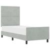 Cadre de lit en velours gris clair vidaXL 80x200 cm 3344837