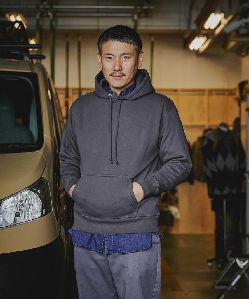 GORDON MILLER Men's Sponsor Print Hoodie, 12.7 oz., Charcoal Gray, Size L, 1745184