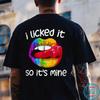 I LICKED IT SO IT'S MINE Iridescent Lips Print Men's Unisex T-Shirt
