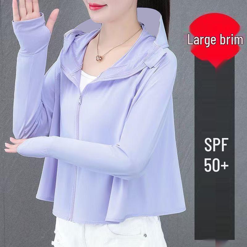 

Korean Style Women s UV Protection Cape Jacket - Lightweight, Breathable, Hooded, Long Sleeve Summer Outerwear XL (140-180 jin, Adult)