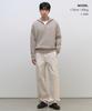 Musinsa Standard Relaxed Ribbed Half Zip Knit [Oatmeal]