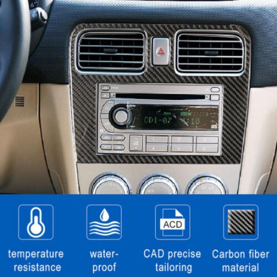 Carbon Fiber Interior Central Air Vent Cover Trim For Subaru Forester 2005-08