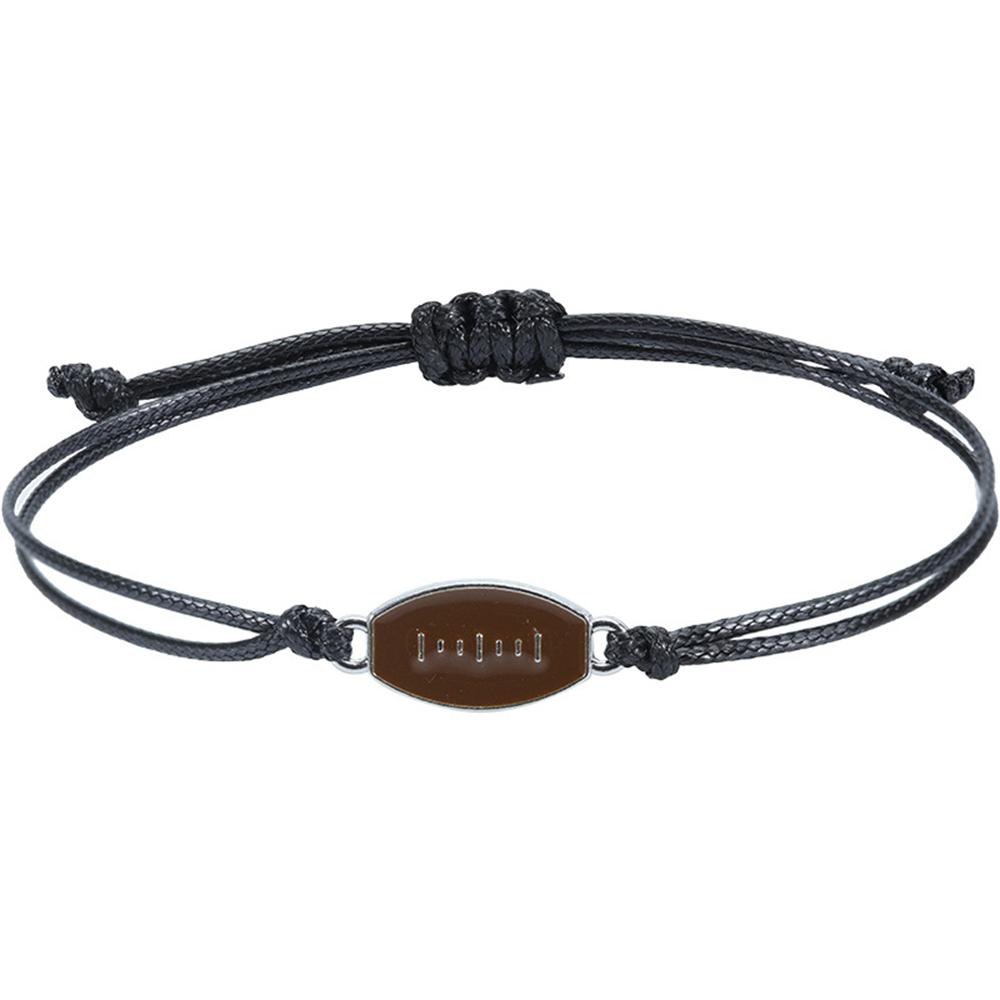 Fashion Football Basketball Baseball Braided Bracelet Adjustable Wrist Rope Unisex Couple Bangle Students Sports Match Souvenir