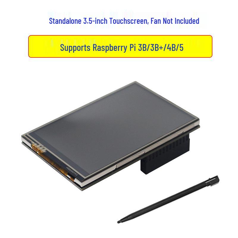 Raspberry Pi 5 4B with 3.5-inch Touchscreen and ABS Shell, 3B+ 60fps Display Monitor