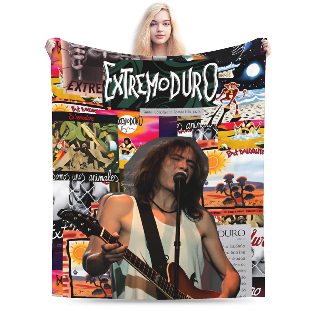 Extremoduro Spanish Rock Band Blanket Quality Soft Bedding Throws Autumn Students Couch Chair Sofa Bed Aesthetic Bedspread