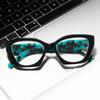 INS Women Leopard Reading Glasses Europe&America Square Big Frame Computer Eyeglasses Presbyopia Eyewear +1.0+1.5 ...+4.0