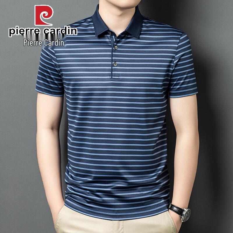 

Pierre Cardin Men s Striped Mulberry Silk Blend Polo T-Shirt 180/2XL