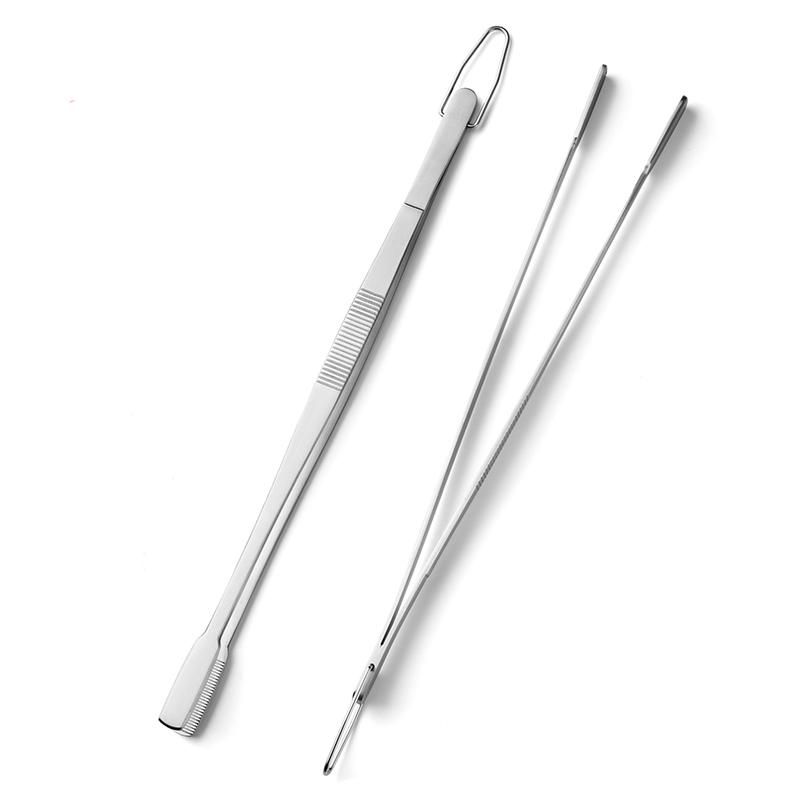 1/2Pcs 13-Inch Kitchen Tweezers, Stainless Steel Cooking Tongs, Tweezers for Roasting Grilling BBQ Food Styling