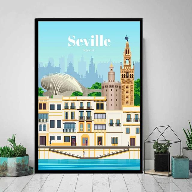 Vintage Retro Travel City Map Canvas Wall Art Berlin Singapore Hong Kong Classic Posters for Home Living Room Decor