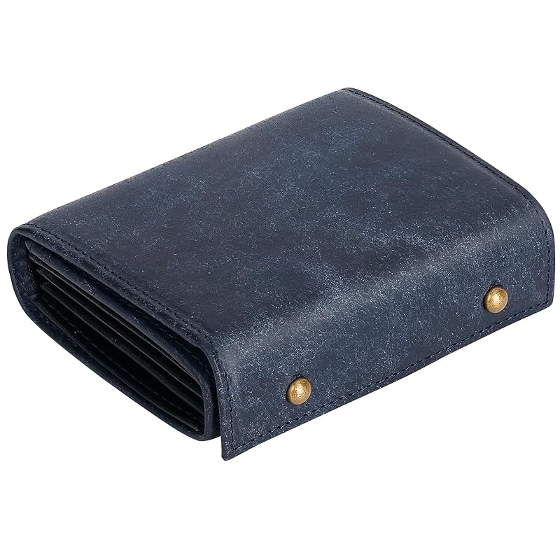 

[prosperous] bifold wallet men s bifold Italy leather mini wallet Compact box coin purse small wallet bi-fold box-shaped wallet large capacity L-shape