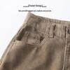Fleece-Lined High-Waisted Wide-Leg Cotton Jeans