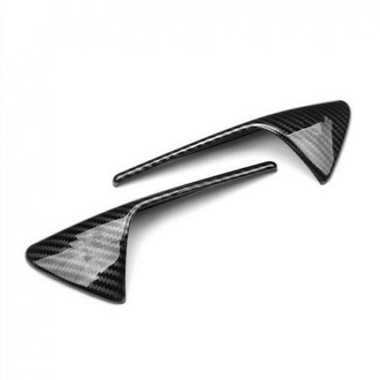 Pair ABS Carbon FIber Car Side Fender Cover Sticker For Tesla Model 3 2017-