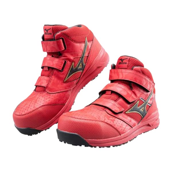 Work Safety Almighty Red x 3E [Mizuno] Shoes, Shoes, LS21M, Black, 27.0 cm,