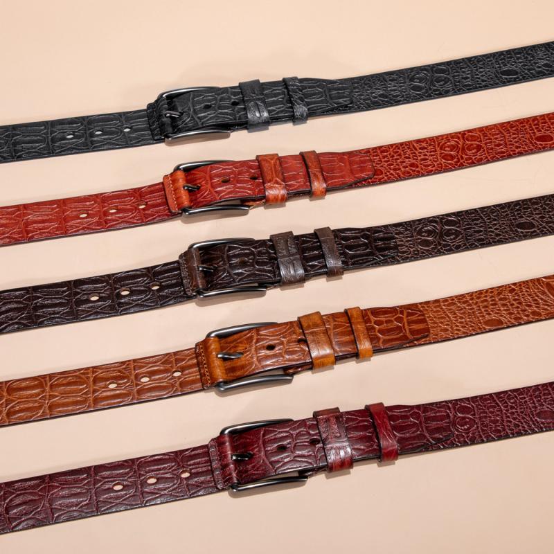 First Layer of Foreskin Head Belt Men's Belt Real Cowhide Belt Casual Pin Buckle Belt