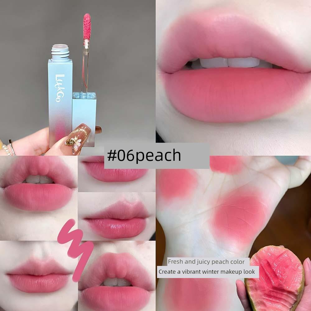 2026 Matte Velvet Lip Mud for Young Girls, Korean Style Pink Lip Glaze for a Natural Look That Brightens the Complexion