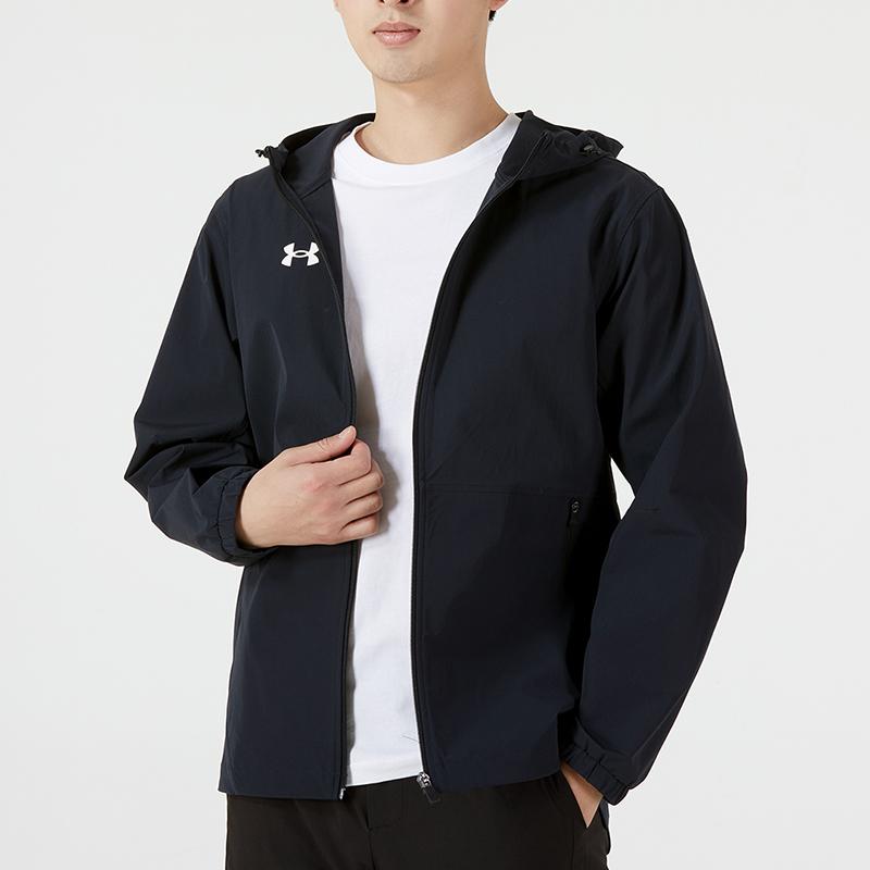 Under Armour Football Training And Match Woven Long-Sleeve Logo Jacket Unisex Tops Black 21600411-001