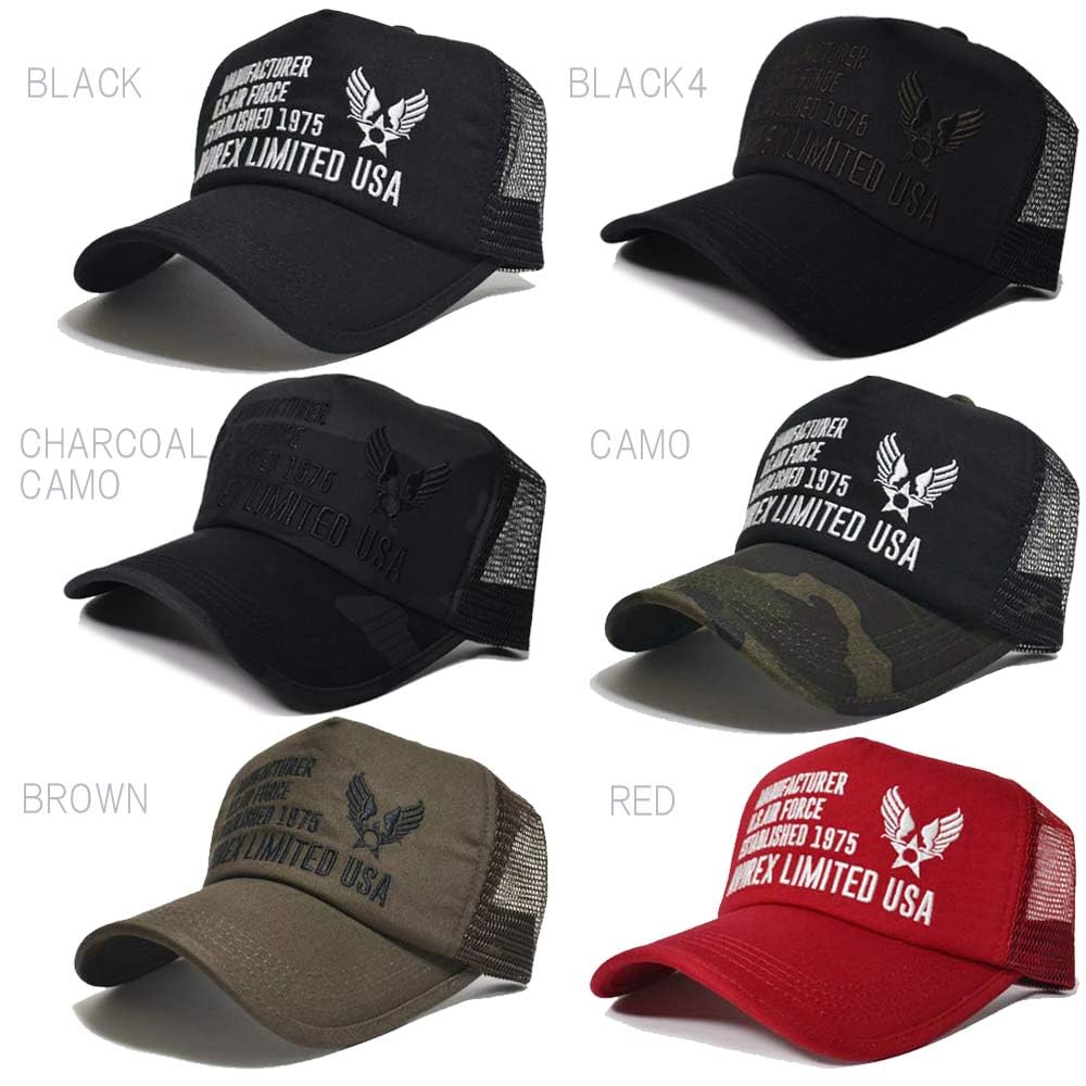 AVIREX LIMITED USA Mesh Cap with Front Embroidery (Brown)