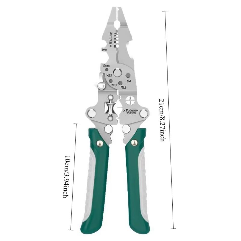 Multifunctional Wire Stripper Electrical Pliers Non-Slip Foldable Wire Stripping Pliers Comfortable Wiring