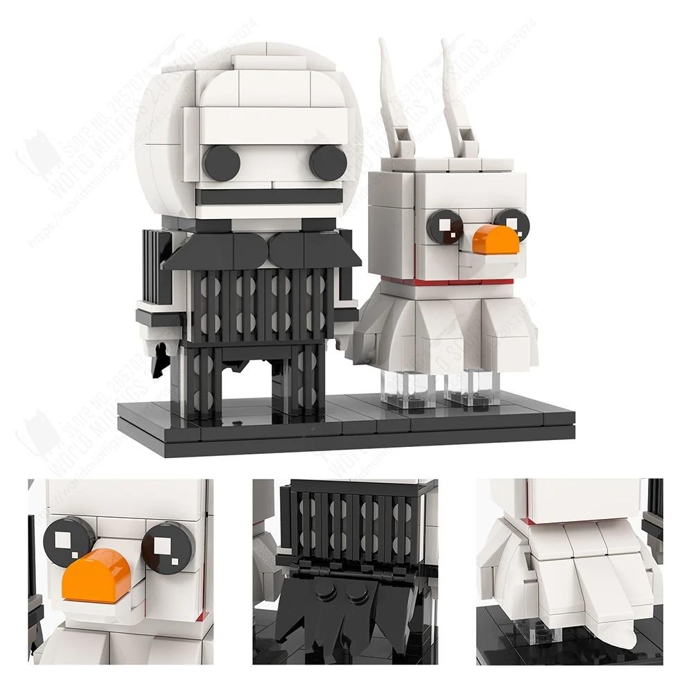 MOOXI Cartoon Anime Charakter Ziegelkopf Modelle MOC Steine DIY Zusammengebaute Bausteine Lernspielzeug Kinder Erwachsene Geschenke