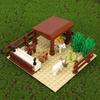 Diy Fun Animal Ranch Building Block Scenes, Sheep Pig Farm And Cattle Moc Building Block Scenes, Building Block Accessories
