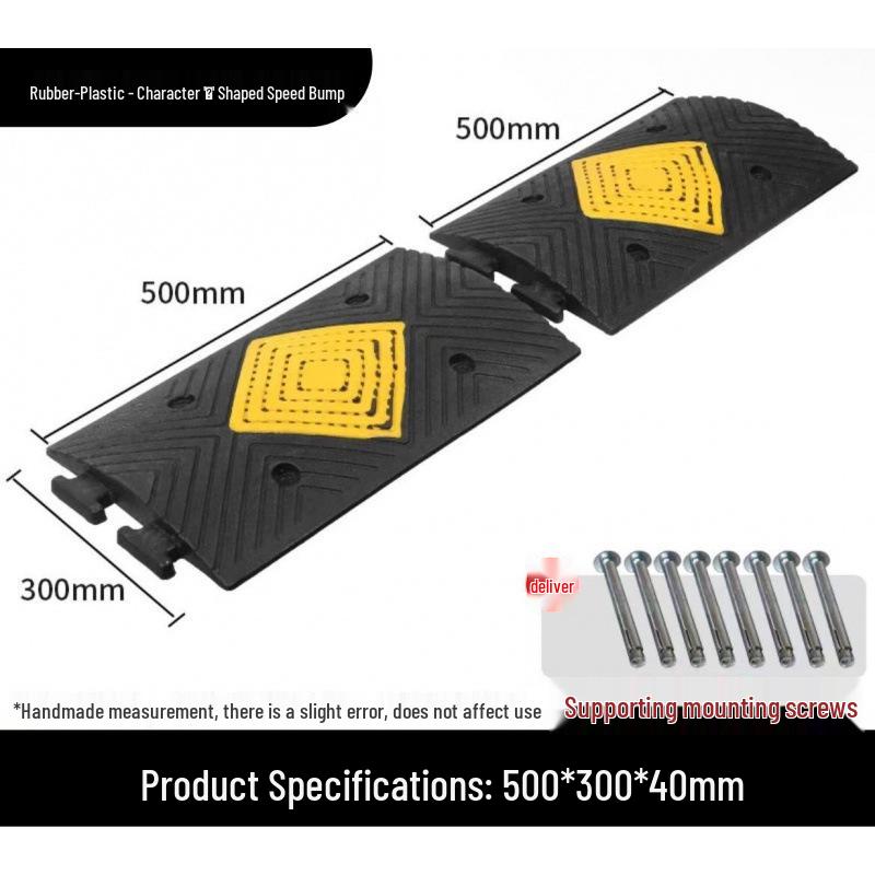 High-Quality Thickened Rubber Speed Bump for Road Safety