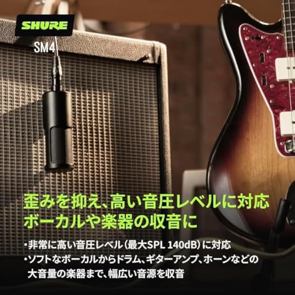 SHURE Sure SM4 Home Recording Microphone SM4-K: Condenser Microphone XLR Unidirectional Professio...