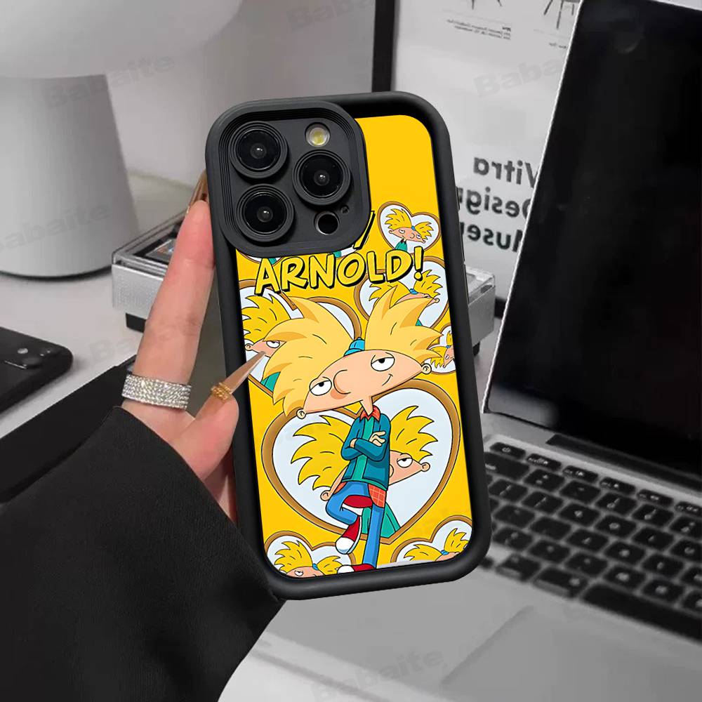 Hey A_Arnolds Cartoon For IPhone 17 15 13 12 11 14 Pro Max X XR XS 16 Plus Shockproof Candy Back Cover