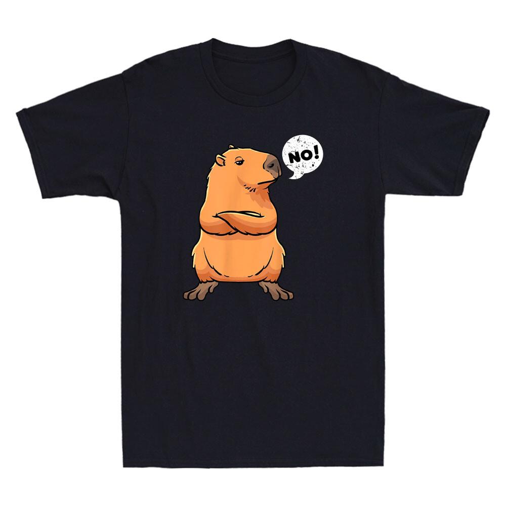 NO! Funny Capybara Giant Cavy Rodent Graphic Novelty Unisex's Short Sleeve T-Shirt