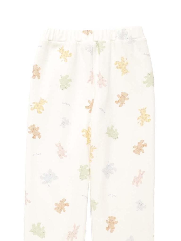 Gelato Pique Plush Print Long Pants PKCP251454 OWHT Kids'