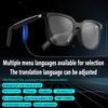 AI Smart Translate Eyeglasses 144 Languages Intelligent Translator Glasses BT 5.4 Call Headphone Sports Sun Glasses for Outdoor