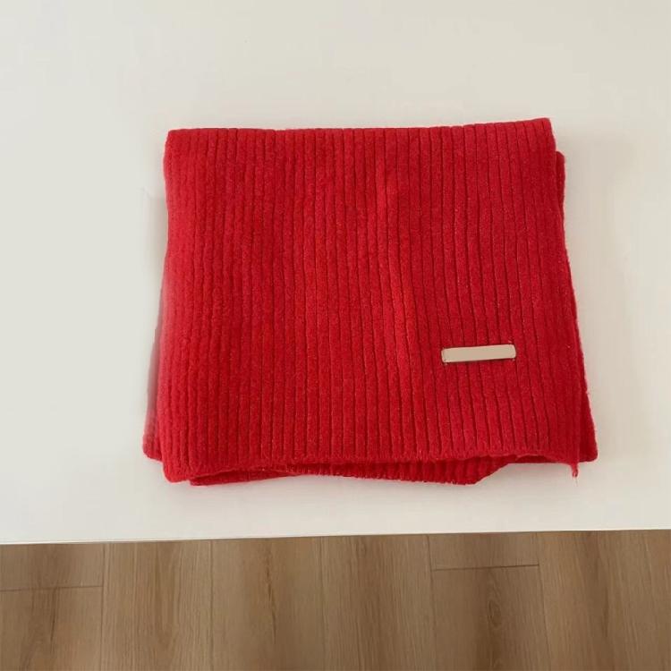 Versatiles Ladies' Knitted Scarf Lightweight Cold Weather Neckerchief Daily Wear for Men Women and Kids