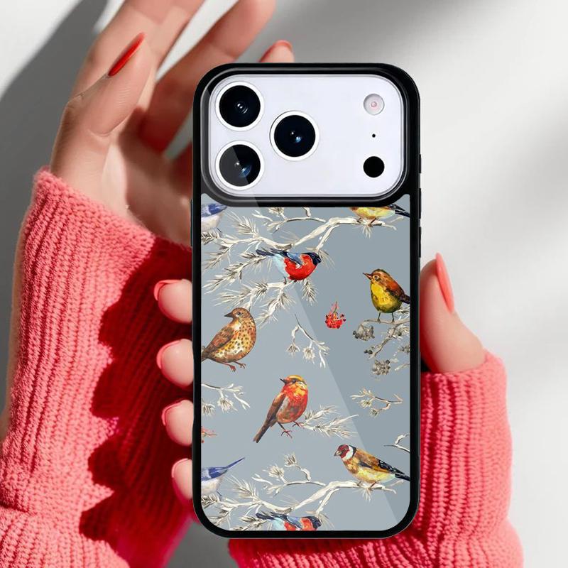 GartenVögel Handyhülle für iPhone 17 16 15 14 13 Pro Max Rückseite für 12 11 Pro Hülle