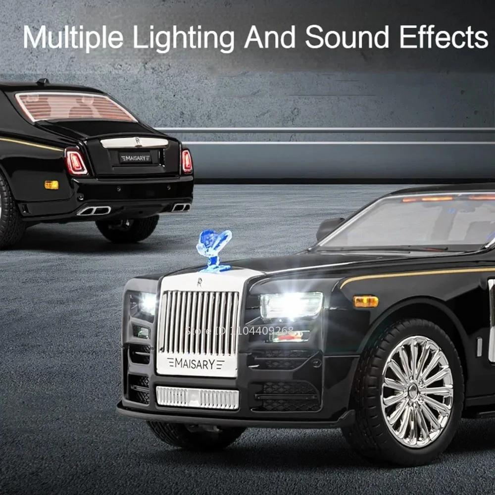 1:22 Rolls Royce Phantom Pagani Huayra Car Model Toy Diecast Metal Sound Light Pull Back Miniature Supercar Boys Birthday Gifts