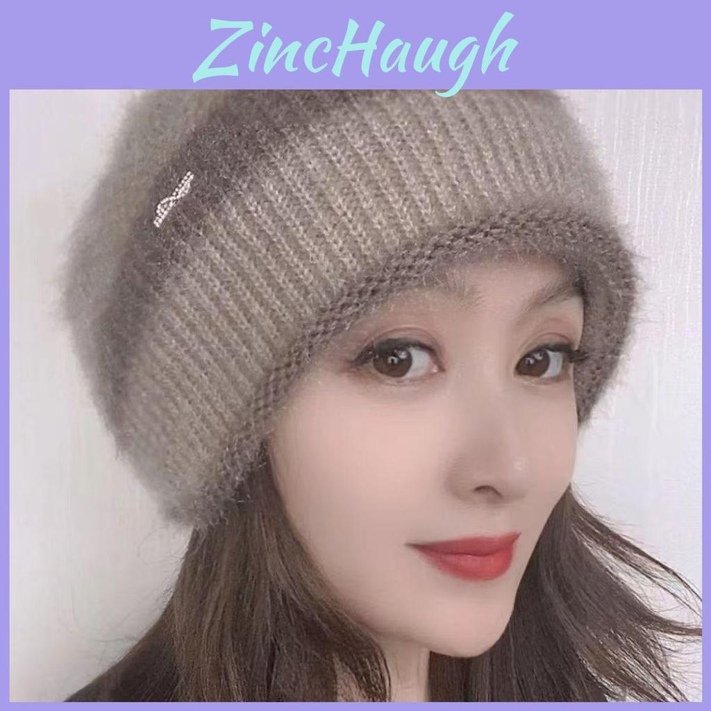 Knitted Winter Beanie Hat For Women Soft Warm Thick Acrylic Fashionable Casual Headwear