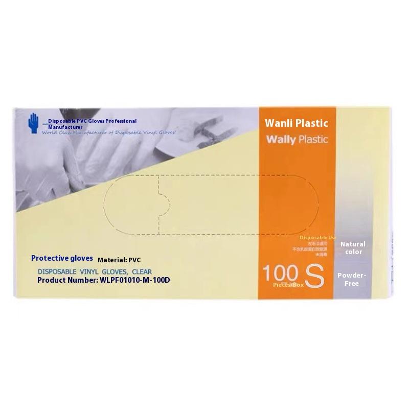 

100 Pcs/Box Thickened Disposable PVC Gloves Food-Grade For Catering Kitchen Dishwasher Transparent Durable
