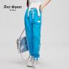 ANY SPOOR Women's High-Waist Drawstring Letter Patch Sport Casual Pants