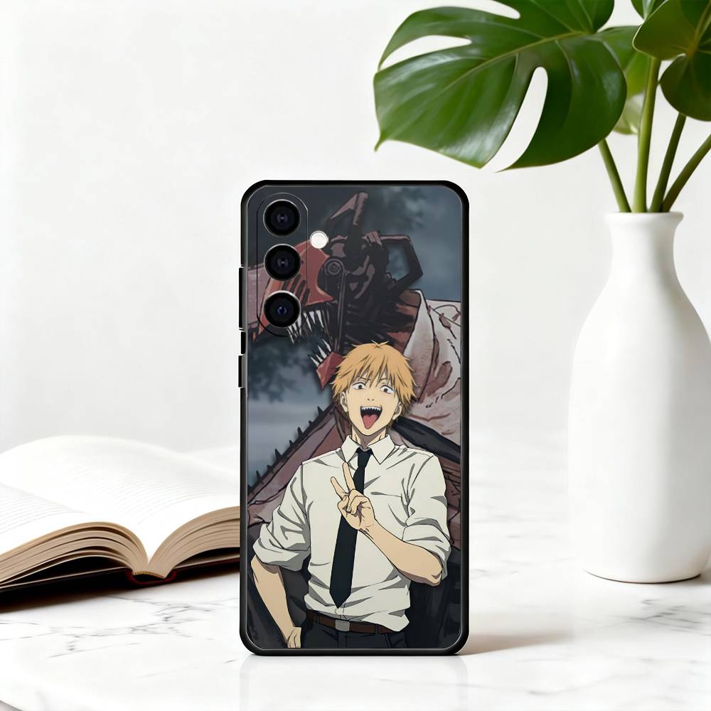 

C-Chain-saw Man D-Denji-CMD Phone Case Black Silicone Soft For Samsung Galaxy A73,A72,A71,A70,A53,A52,A51 Samsung a70