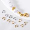 10pcs 30pcs Stainless Steel Gold Wire Protector Wire Guard Guardian Protectors Loops U Shape Clasps Connector DIY Jewelry Making