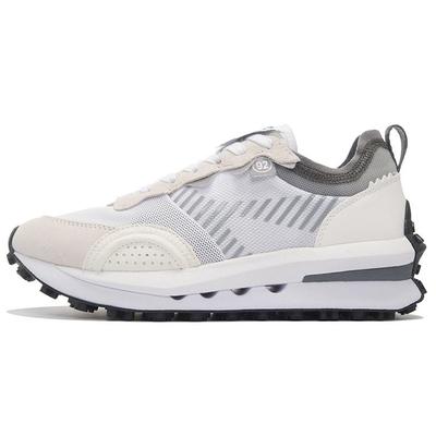 Li Ning Fangyuan V2 Kaymaz Aşınmaya Dayanıklı Düşük Bilekli Spor Günlük Ayakkabı Kadın Spor Ayakkabı Gri Beyaz AGCS026-5
