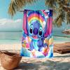 Ultra-Soft Beach Towel with Stitch Theme,Ideal for Pool - Camping, Diving - Perfect Travel Essential, Vibrant Beach Towel.